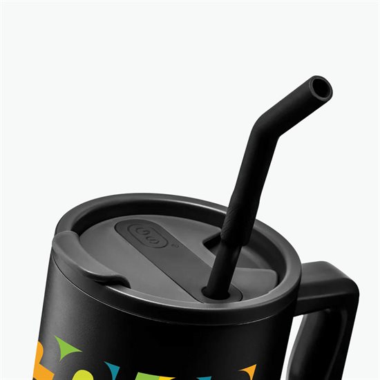 40 oz LeGrande Recycled Tumbler with Handle and Straw - Full Color