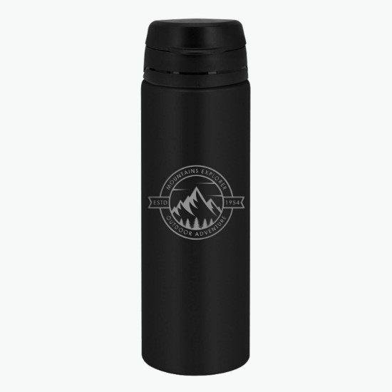 FastFlow Recycled Aluminum Bottle with Flip Lid - 20 oz - Engraved - 24-Hour Production