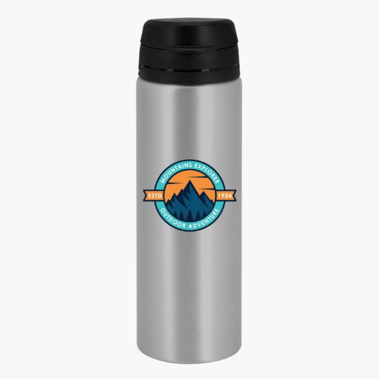 FastFlow Recycled Aluminum Bottle with Flip Lid - 20 oz - Full Color - 24-Hour Production
