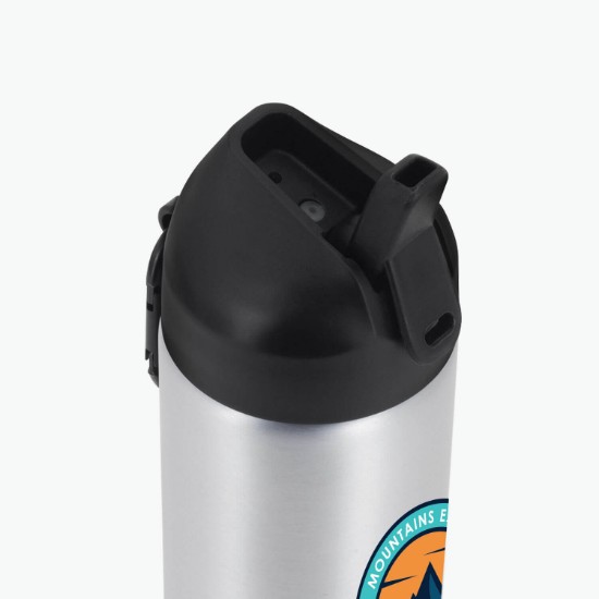 FastFlow Recycled Aluminum Bottle with Straw Lid - 20 oz - Full Color