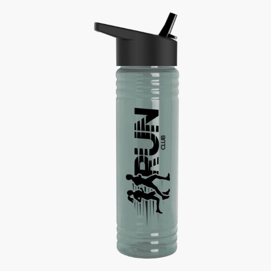 24 oz. UpCycle Slim Fit rPET Bottle with Flip Straw Lid