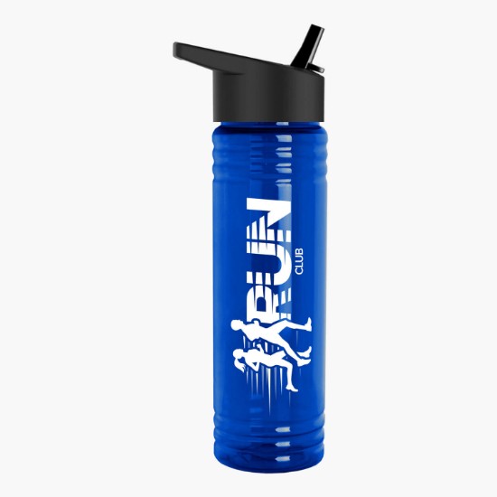 24 oz. UpCycle Slim Fit rPET Bottle with Flip Straw Lid