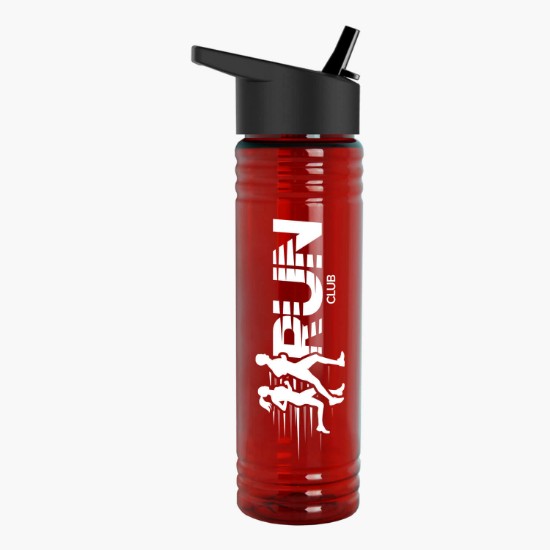 24 oz. UpCycle Slim Fit rPET Bottle with Flip Straw Lid