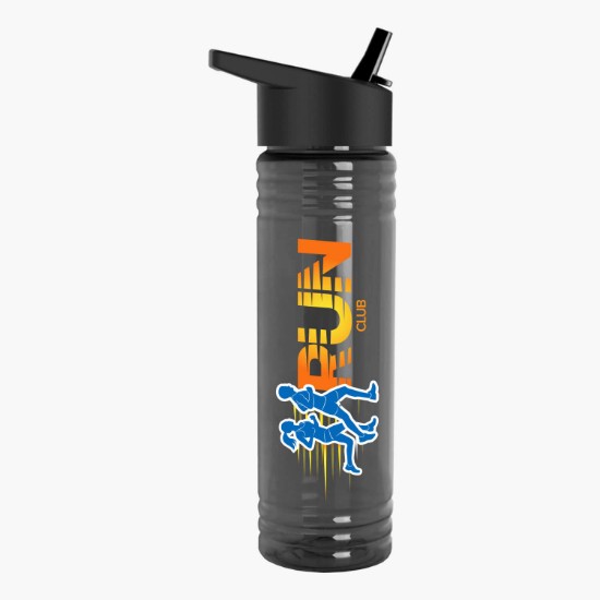 24 oz. UpCycle Slim Fit rPET Bottle with Flip Straw Lid - Full Color