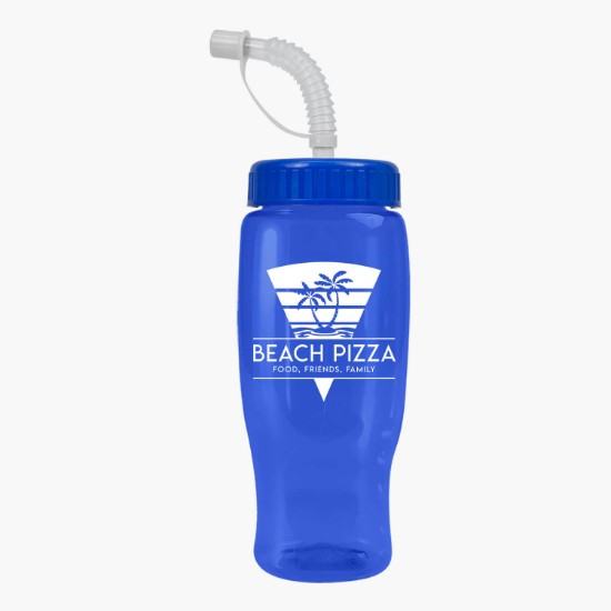 27 oz. Upcycle Poly-Pure Transparent Bottle with Straw Lid