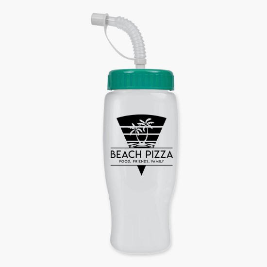 27 oz. Upcycle Poly-Pure Transparent Bottle with Straw Lid