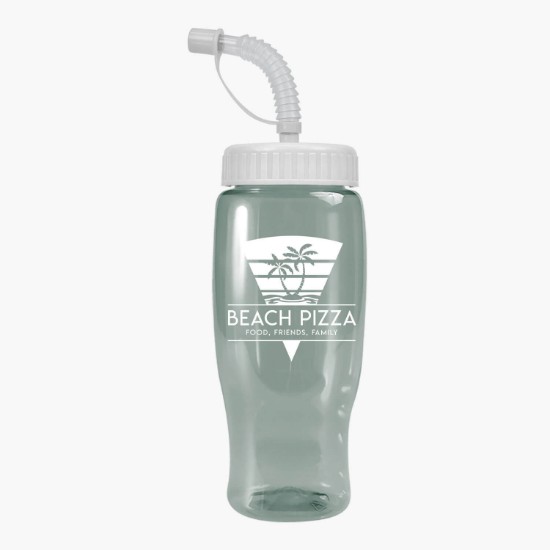 27 oz. Upcycle Poly-Pure Transparent Bottle with Straw Lid