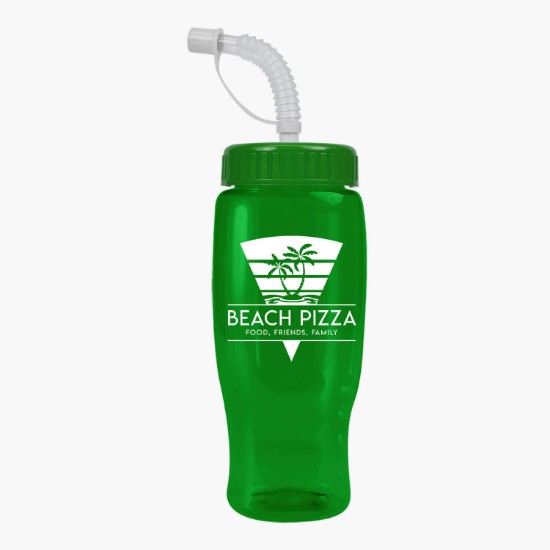 27 oz. Upcycle Poly-Pure Transparent Bottle with Straw Lid