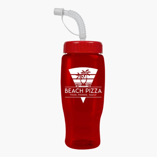 27 oz. Upcycle Poly-Pure Transparent Bottle with Straw Lid
