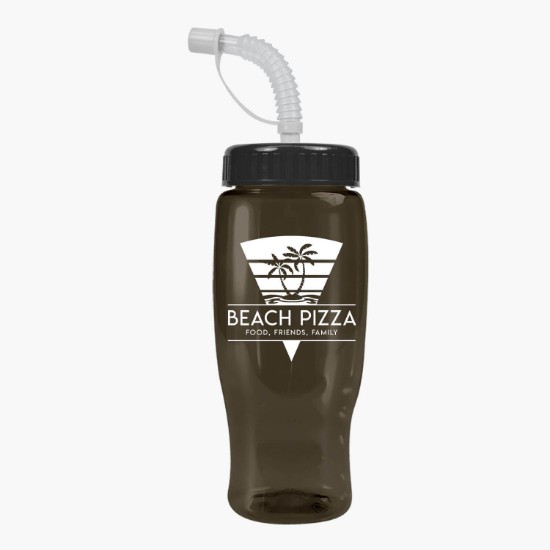 27 oz. Upcycle Poly-Pure Transparent Bottle with Straw Lid