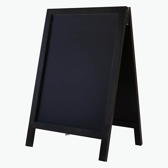 Economy Wood A-Frame Imprinted Chalkboard