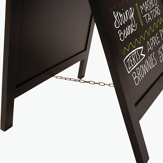 Economy Wood A-Frame Imprinted Chalkboard