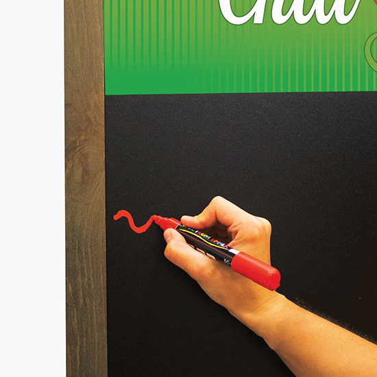 Economy Wood A-Frame Imprinted Chalkboard