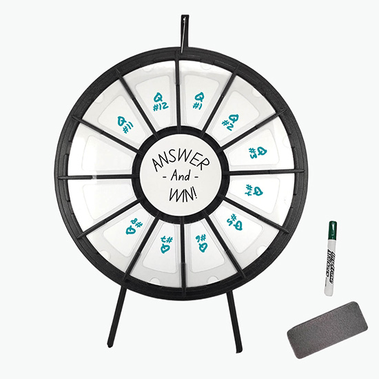 12 Slot Dry Erase Cut-Out Prize Wheel - 31