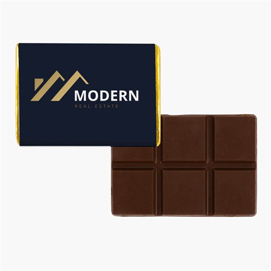 Custom Molded Chocolate Bar with Custom Wrapper - 1 oz - 24-Hour Production
