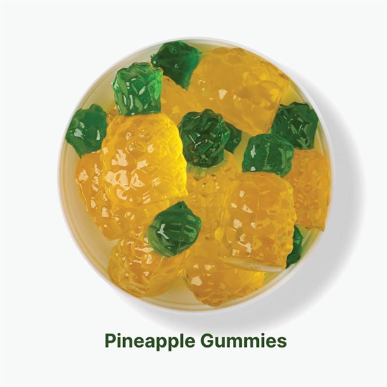Small Candy Jar - Pineapple Gummies - 3 oz