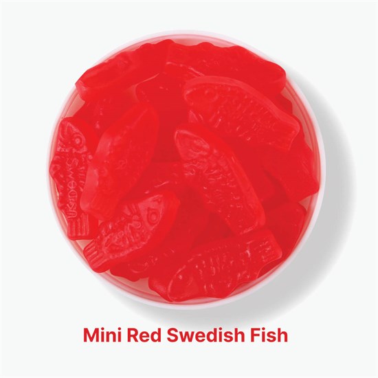 Small Candy Jar - Mini Red Swedish Fish - 3 oz