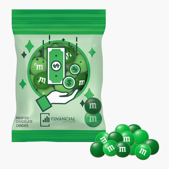 2 oz Full Color Snack Bag - Color Choice M&Ms