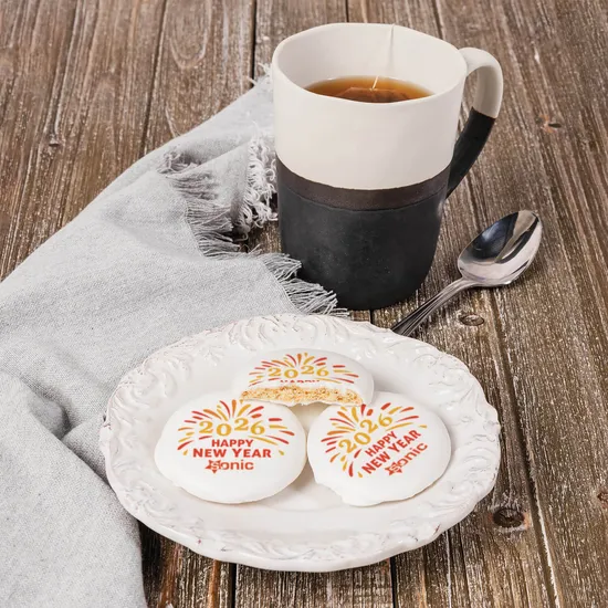 Iced Round Logo Cookie