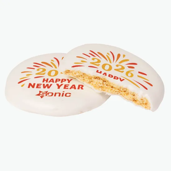 Iced Round Logo Cookie