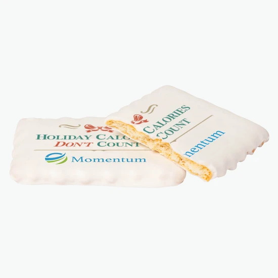 Iced Rectangular Logo Cookie