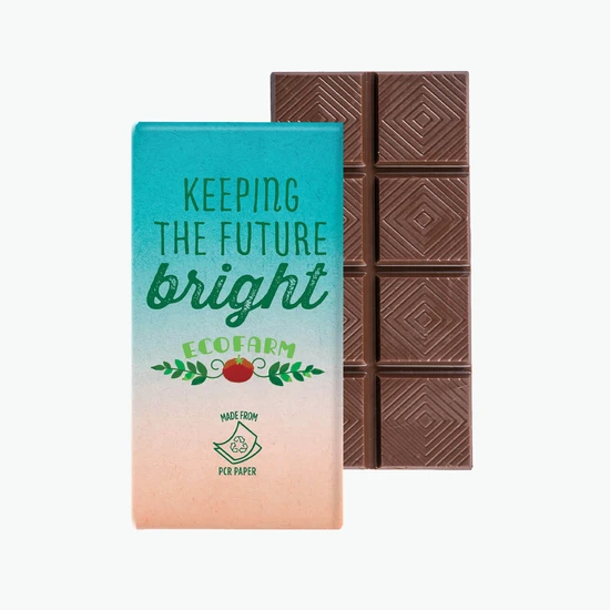 3 oz Chocolate Bar with Eco-Friendly Custom Wrapper