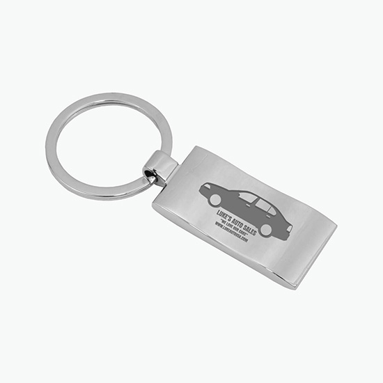 Geo Engraved Metal Key Holder