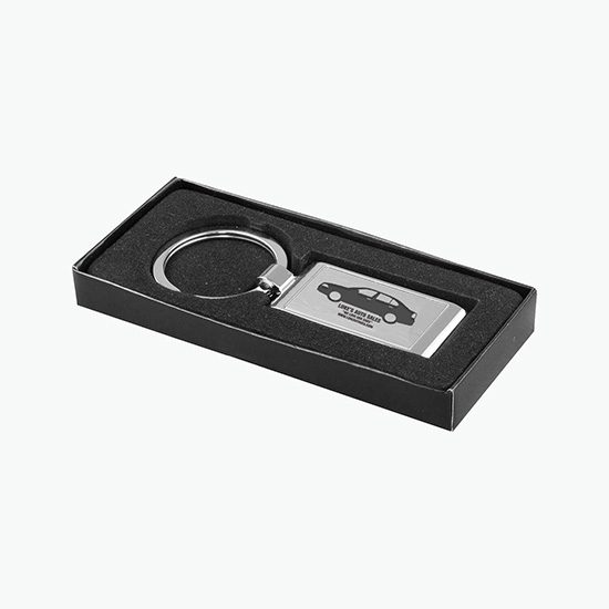 Geo Engraved Metal Key Holder