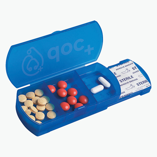 Pill Box and Bandage Dispenser Combo - 24-Hour Production