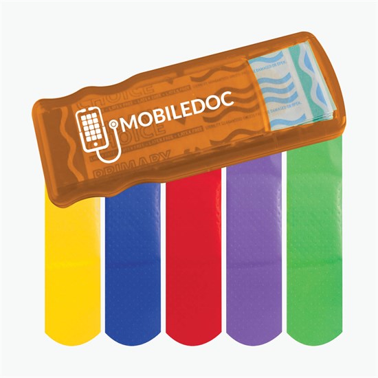 Bandage Dispenser with Colored Bandages