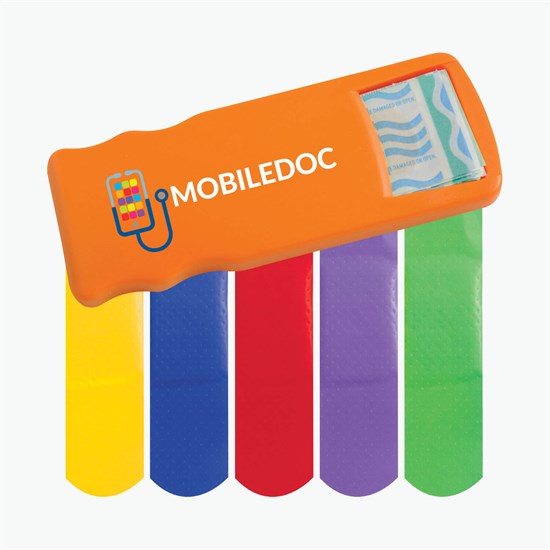 Bandage Dispenser with Colored Bandages - Full Color