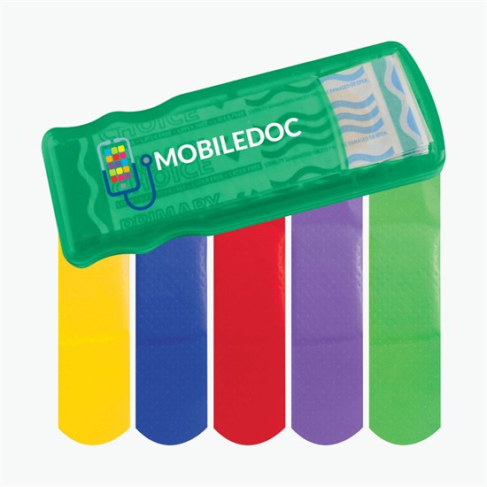 Bandage Dispenser with Colored Bandages - Full Color