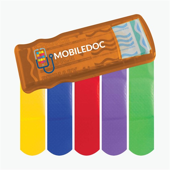 Bandage Dispenser with Colored Bandages - Full Color