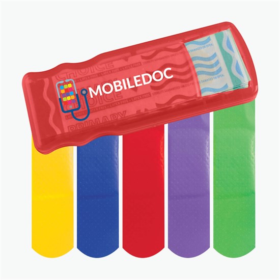 Bandage Dispenser with Colored Bandages - Full Color