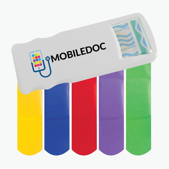 Bandage Dispenser with Colored Bandages - Full Color