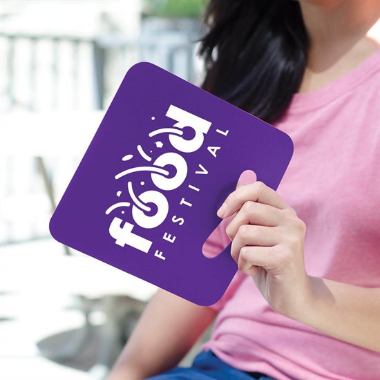 Breezy Plastic Square Hand Fan - 24-Hour Production