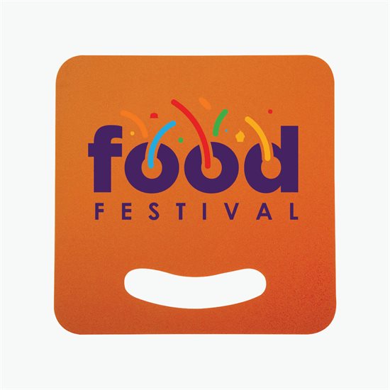 Breezy Plastic Square Hand Fan - Full Color