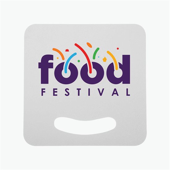 Breezy Plastic Square Hand Fan - Full Color