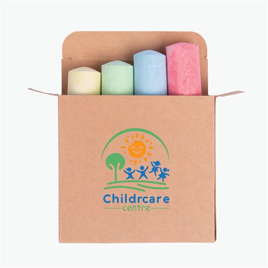 Color Fun 4pc Chalk Set - Full Color - 24-Hour Production