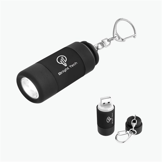 Rechargeable LED Light Keychain - 24-Hour Production