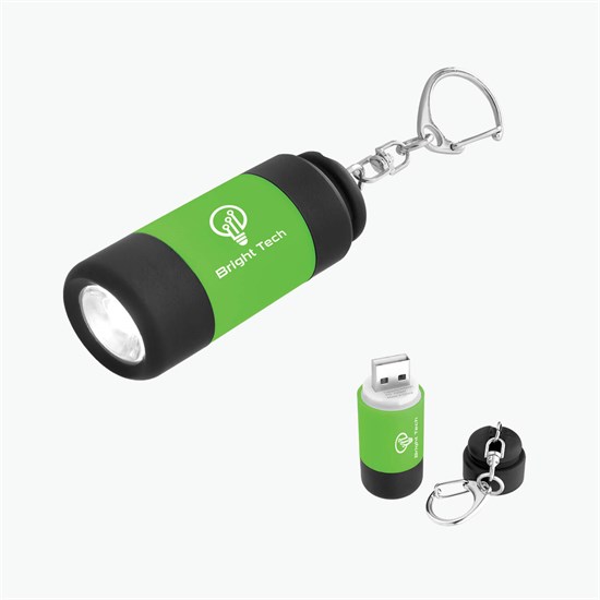Rechargeable LED Light Keychain - 24-Hour Production