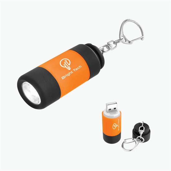 Rechargeable LED Light Keychain - 24-Hour Production