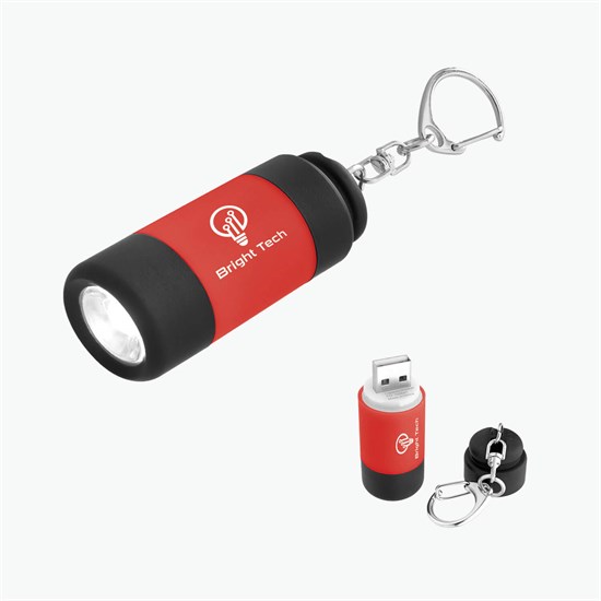 Rechargeable LED Light Keychain - 24-Hour Production