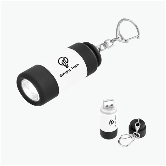 Rechargeable LED Light Keychain - 24-Hour Production