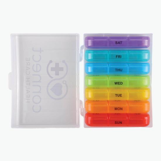 21-Compartment Pill Box - Full Color