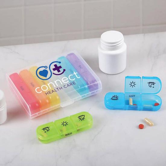 21-Compartment Pill Box - Full Color