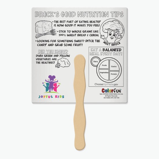 Color Fun Hand Fan - Good Nutrition