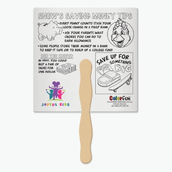 Color Fun Hand Fan - Saving Money