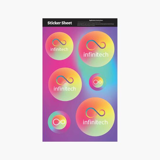 11.5 x 7 Stock Shape Sticker Sheets - Circles