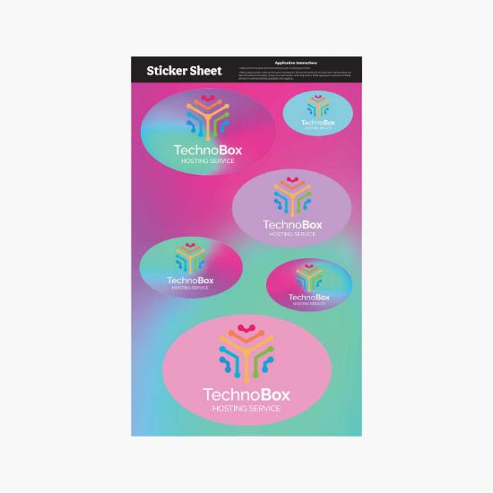 11.5 x 7 Stock Shape Sticker Sheets - Ovals